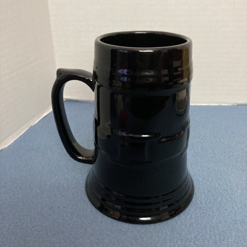 Longaberger Pottery Woven Traditions Ebony Vitrified 6.5" Drink Tankard - Picture 2 of 7